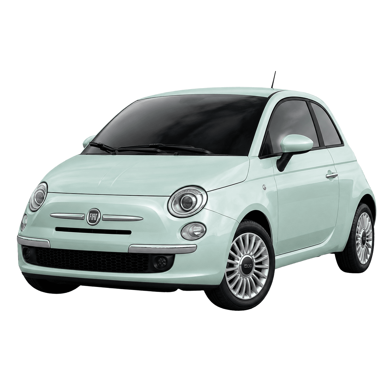 Fiat 500 compact hire car for easy local driving in Heysham