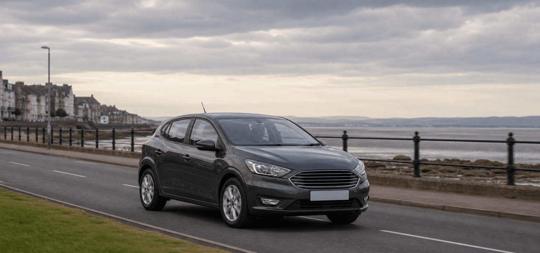 Compact hire car ready for practical travel around Carnforth